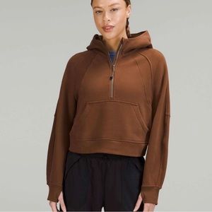 NWT lululemon Scuba Oversized 1/2 Zip Hoodie Roasted Brown scuba XL/XXL